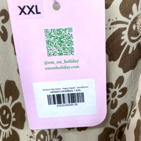 NWT Emma Mulholland on Holiday Happy Hibiscus Vacation Slip Midi Dress XXL - Picture 7 of 11